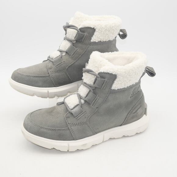 NEW Sorel Women's 5.5  Explorer II Carnival Cozy WP Insulated Boots Quarry Gray - Picture 2 of 9